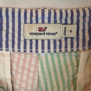 Vineyard Vines Colorblocked Seersucker Shorts Women's Size 6 Pastel Preppy - 498